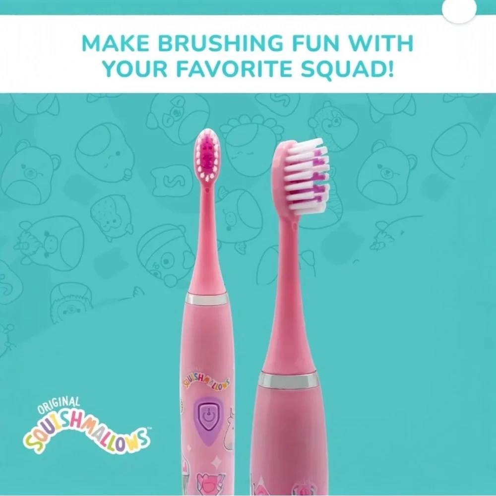 Squishmallows Sonic Powered Toothbrush Set for Kids